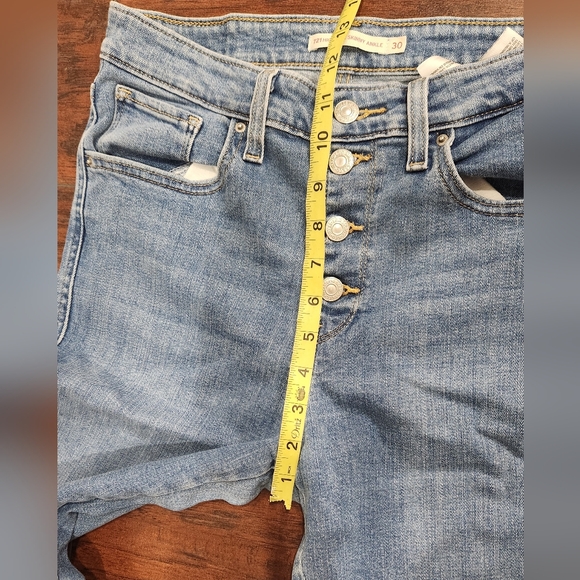Levis Button Front 721 High Rise Ankle Skinny Women's Jeans - Picture 9 of 12